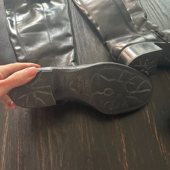 Black Riding Boots Size 36.5 (6.5) - Picture 2 of 2